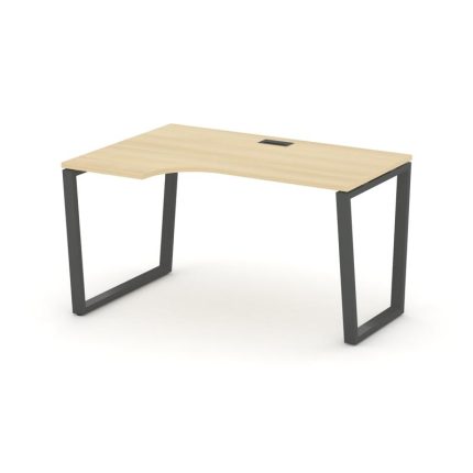Style Project Стол рабочий эргоном. SN-6T2.SPA-002(L) Акация Лорка/Металл Антрацит/Заглушка Пластик