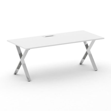 Cross Стол руководителя CRF.SR-2 Белый F/Нерж. Сталь 2000*900*750