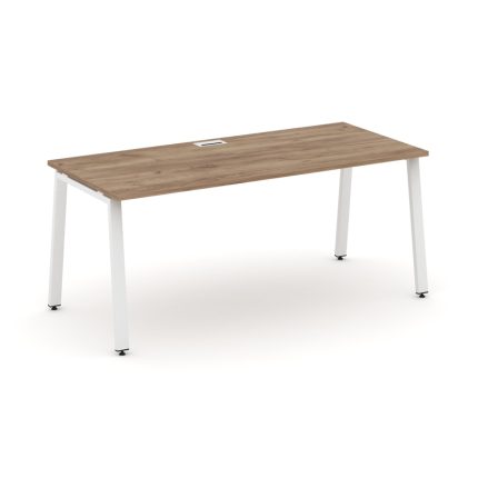 Style Project Direct Стол письменный SN-6A.SR-013.M Дуб Табак/Металл Белый/Заглушка Металл Белый 138