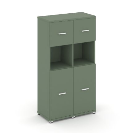 Concept Шкаф 2 узкие секции, 4 ниши CN.STU-425 W Кобо/Металл Белый 836*420*1554