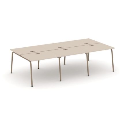 Estetica Рабочая станция 6 мест ES.D.RS-6.1-LK Капучино/Металл Латте 2940*1500*750