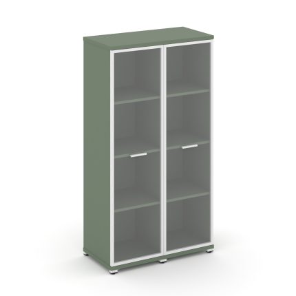 Concept Шкаф 2 узкие секции, 4 ниши CN.STU-426 RPW W Кобо/Металл Белый/Прозрачный 836*420*1554