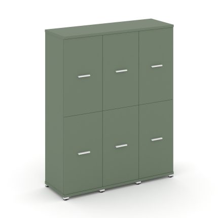 Concept Шкаф 3 узкие секции, 4 ниши CN.STU-432 W Кобо/Металл Белый 1252*420*1554