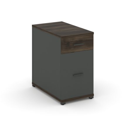Concept Тумба опорная/приставная 1 ящ.+1 распаш. фасад CN.TGO-005 A Дуб Мали/Антрацит/Металл Антраци