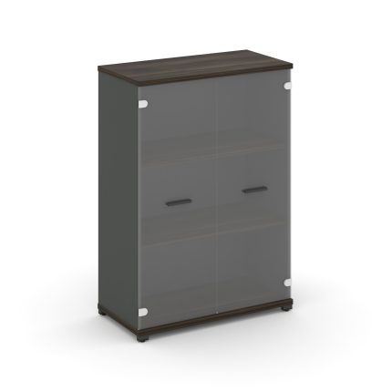 Concept Шкаф 1 широкая секция, 3 ниши CN.STS.E-316 SP A Дуб Мали/Антрацит/Металл Антрацит/Прозрачный