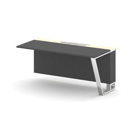 Steel Meet Завершающий модуль MM-PR.B.SPZO-16(R) Антрацит/Ваниль Глянец/Нержавеющая Сталь/Хром 1600*