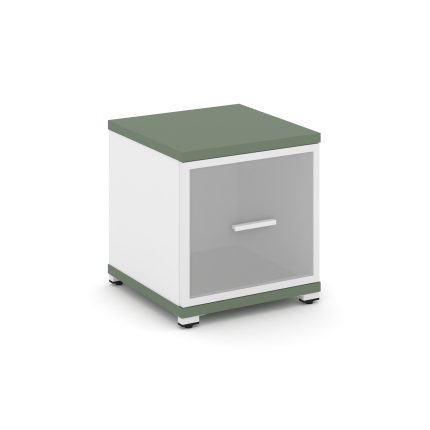 Concept Шкаф 1 узкая секция, 1 ниша CN.STU-113 RMW W Кобо/Белый Бриллиант/Металл Белый/Сатин 420*420