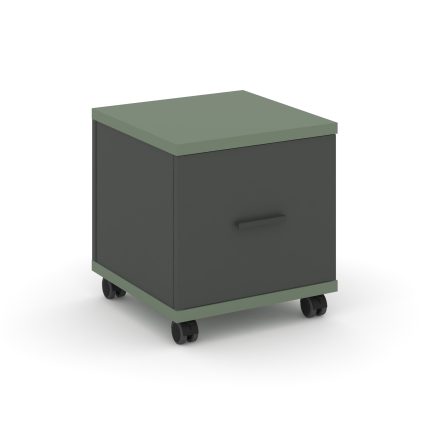 Concept Тумба мобильная 1 распаш. фасад CN.TUM-007 A Кобо/Антрацит/Металл Антрацит 420*420*448