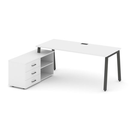 Style Project Direct Стол письменный с греденцией левой SN-6A.SRG-025.M(L) Белый/Металл Антрацит/Заг