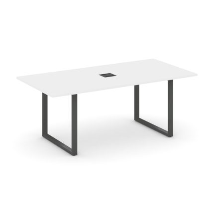 Style Project Direct Стол переговорный SN-6O.SPRG-198 Белый/Металл Антрацит/Заглушка Металл Антрацит