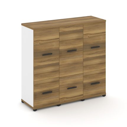 Concept Шкаф 3 узкие секции, 3 ниши CN.STU-332 B Сандал Янтарный/Белый Бриллиант/Металл Черный 1252*