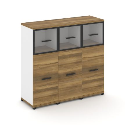 Concept Шкаф 3 узкие секции, 3 ниши CN.STU-334 RPB B Сандал Янтарный/Белый Бриллиант/Металл Черный/П