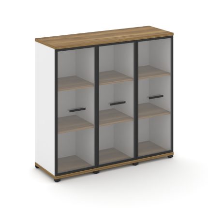 Concept Шкаф 3 узкие секции, 3 ниши CN.STU-336 RPB B Сандал Янтарный/Белый Бриллиант/Металл Черный/П