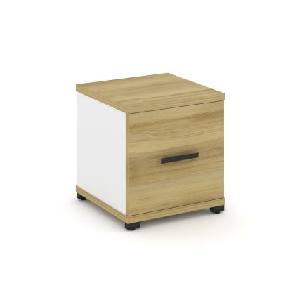 Concept Шкаф 1 узкая секция, 1 ниша CN.STU-113 B Дуб Винченцо/Белый Бриллиант/Металл Черный 420*420*