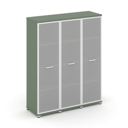 Concept Шкаф 3 узкие секции, 4 ниши CN.STU-436 RMW W Кобо/Металл Белый/Сатин 1252*420*1554