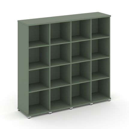 Concept Стеллаж 4 узкие секции, 4 ниши CN.STU-440 Кобо/Металл Белый 1668*420*1554