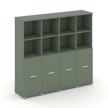 Concept Шкаф 4 узкие секции, 4 ниши CN.STU-441 W Кобо/Металл Белый 1668*420*1554