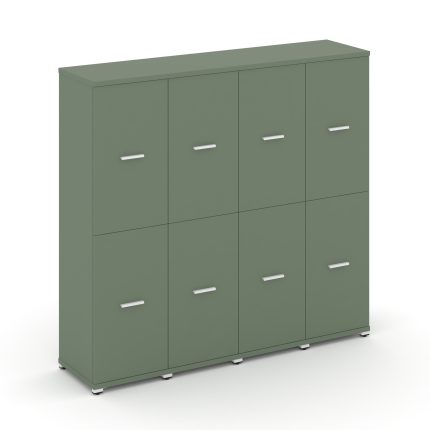 Concept Шкаф 4 узкие секции, 4 ниши CN.STU-442 W Кобо/Металл Белый 1668*420*1554