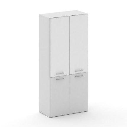 Cross Шкаф широкий высокий CRF.ST-101 white Белый F/Белый Бриллиант UM/Лакобель Белый 896*460*2000