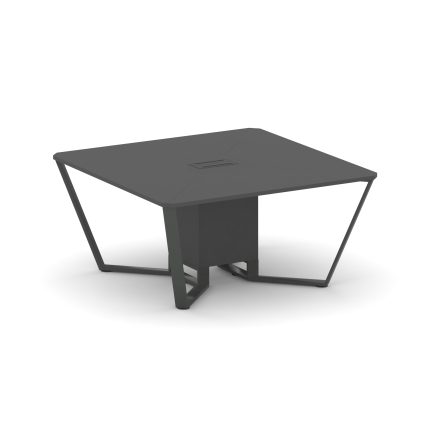 Steel Meet Стол переговорный квадратный KD-PR.B.SP-08 Антрацит/Металл Антрацит 1600*1600*750