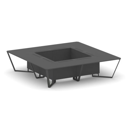 Steel Meet Стол переговорный квадратный KD-PR.B.SP-16K Антрацит/Металл Антрацит 3200*3200*750