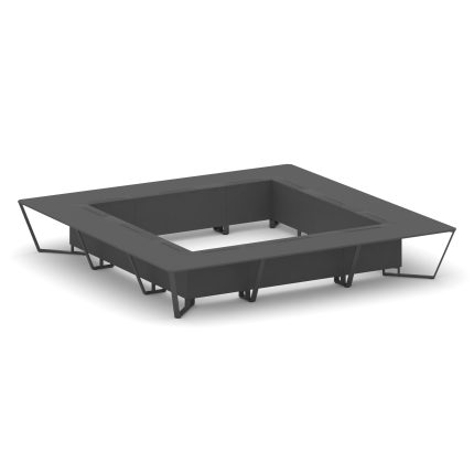 Steel Meet Стол переговорный квадратный KD-PR.B.SP-24K Антрацит/Металл Антрацит 4800*4800*750