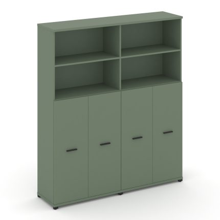 Concept Шкаф 2 широкие секции, 5 ниш CN.STS-524 B Кобо/Металл Черный 1668*420*1922