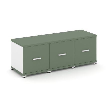 Concept Шкаф 3 узкие секции, 1 ниша CN.STU-133 W Кобо/Белый Бриллиант/Металл Белый 1252*420*450