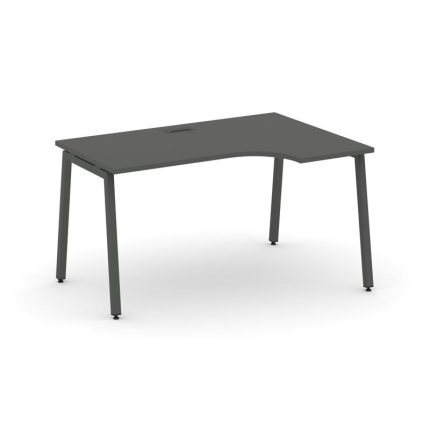 Style Project Стол рабочий эргоном. SN-4A.SPA-011(R) Антрацит/Металл Антрацит 1380*700/980*750
