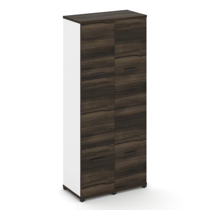 Concept Шкаф 2 узкие секции, 5 ниш CN.STU-522 B Дуб Мали/Белый Бриллиант/Металл Черный 836*420*1922