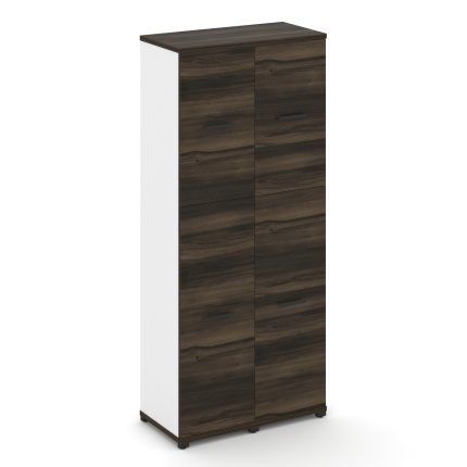 Concept Шкаф 2 узкие секции, 5 ниш CN.STU-525 B Дуб Мали/Белый Бриллиант/Металл Черный 836*420*1922