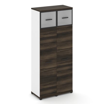 Concept Шкаф 2 узкие секции, 5 ниш CN.STU-527 RMB B Дуб Мали/Белый Бриллиант/Металл Черный/Сатин 836