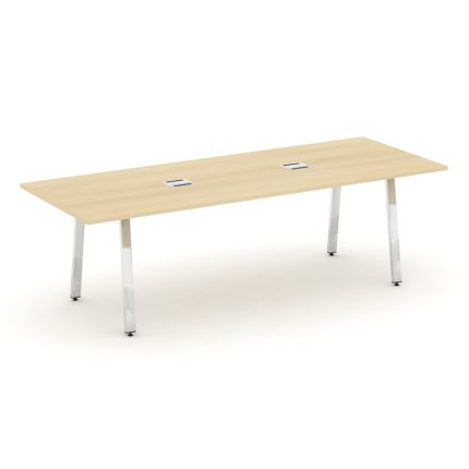 Style Project Direct Lux Стол переговорный M-SN-6A.SPRG-258 Акация Лорка/Нержавеющая Сталь/Хром 2580