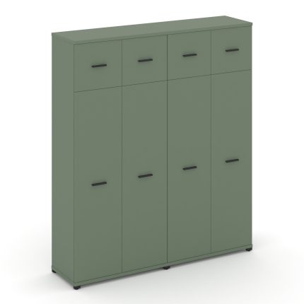 Concept Шкаф 2 широкие секции, 5 ниш CN.STS-527 B Кобо/Металл Черный 1668*420*1922