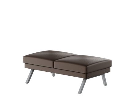 Aldo Банкетка двухместная ALD-04 Линкольн 221/Металл Серый 1430*680*470