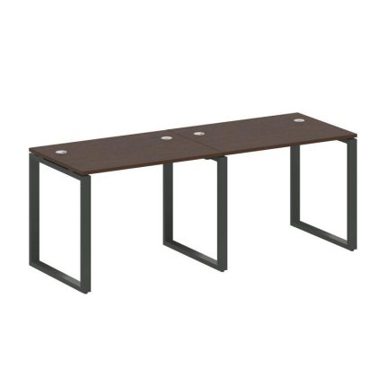 Metal System Рабочая станция на 2 места на О-образном м/к БО.СМ-2.1 Венге Цаво/Металл Антрацит 2000*