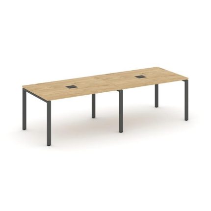 Style Project Стол переговорный SN-6P.SPRG-012 Тиквуд Светлый/Металл Антрацит 2360*980*750