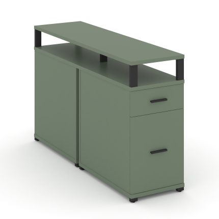 Concept Тумба двухсторонняя опорная/приставная 1 ящ.+1 распаш. фасад с надставкой. CN.DTGO-006 B Коб