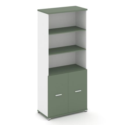 Concept Шкаф 1 широкая секция, 5 ниш CN.STS-511 W Кобо/Белый Бриллиант/Металл Белый 836*420*1922