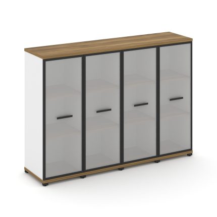 Concept Шкаф 4 узкие секции, 3 ниши CN.STU-346 RMB B Сандал Янтарный/Белый Бриллиант/Металл Черный/С