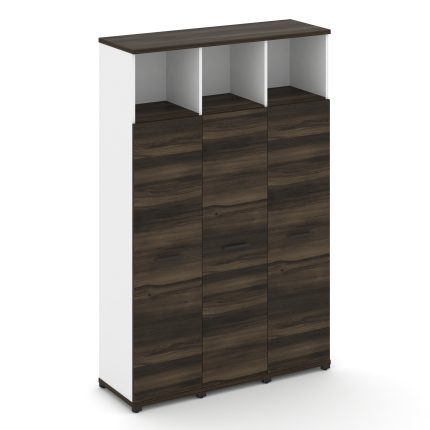 Concept Шкаф 3 узкие секции, 5 ниш CN.STU-536 B Дуб Мали/Белый Бриллиант/Металл Черный 1252*420*1922