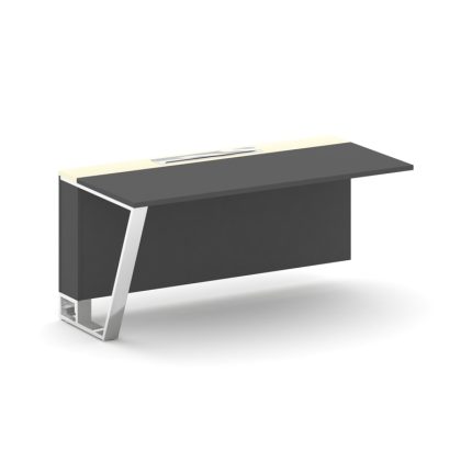 Steel Meet Завершающий модуль MMK-PR.B.SPZO-16(L) Антрацит/Ваниль Глянец/Нержавеющая Сталь/Хром 1600