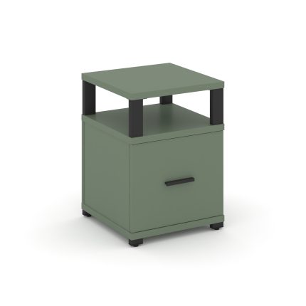 Concept Тумба приставная 1 распаш. фасад с надставкой CN.TUP-005 B Кобо/Металл Черный 420*420*583