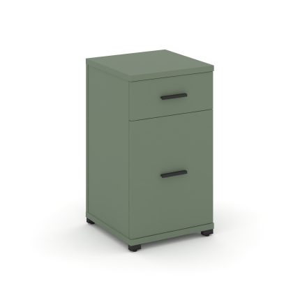 Concept Тумба опорная/приставная 1 ящ.+1 распаш. фасад CN.TUO-005 B Кобо/Металл Черный 420*420*750