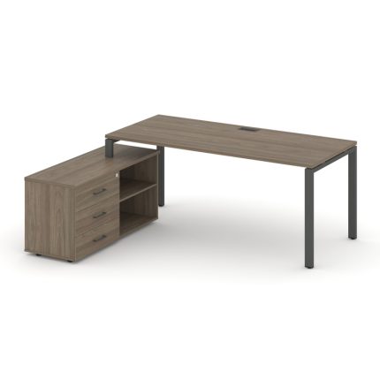 Style Project Direct Стол письменный с греденцией левой SN-6P.SRG-025.M(L) Вяз Благородный/Металл Ан