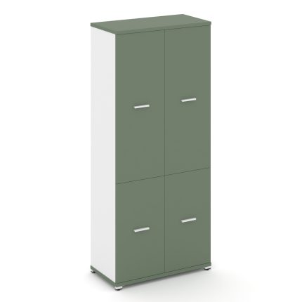 Concept Шкаф 1 широкая секция, 5 ниш CN.STS-512 W Кобо/Белый Бриллиант/Металл Белый 836*420*1922