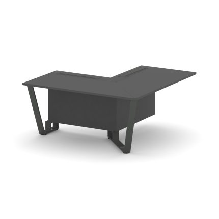 Steel Meet Проходной угловой модуль правый KD-PR.B.SPPOU-16(R) Антрацит/Металл Антрацит 1600*1600*75