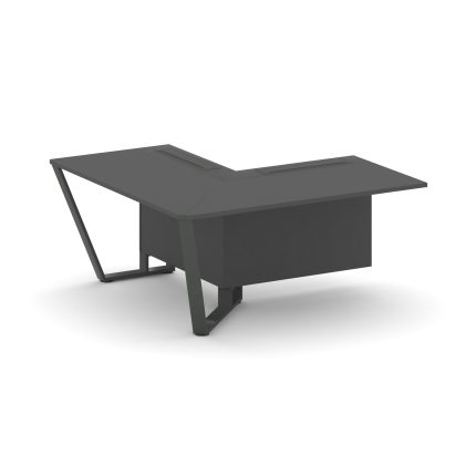 Steel Meet Завершающий угловой модуль левый KD-PR.B.SPZOU-16(L) Антрацит/Металл Антрацит 1600*1600*7