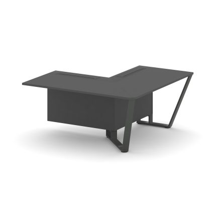 Steel Meet Завершающий угловой модуль правый KD-PR.B.SPZOU-16(R) Антрацит/Металл Антрацит 1600*1600*