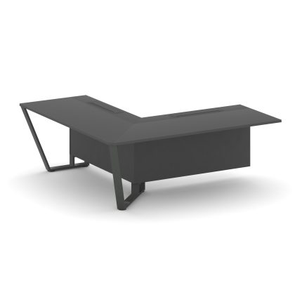 Steel Meet Завершающий угловой модуль левый KD-PR.B.SPZOU-20(L) Антрацит/Металл Антрацит 2000*2000*7